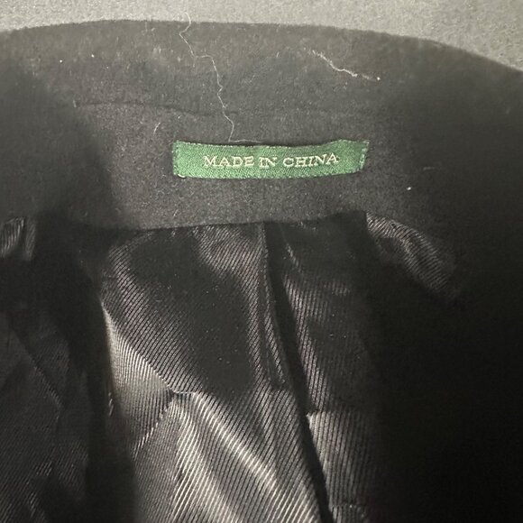 Lauren Ralph Lauren Wool Blend Overcoat Mens‎ 48R Black Jake Collared Jacket - Picture 7 of 14